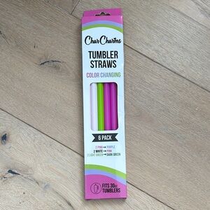 Char Charms‎ | Color Changing Tumbler Straws 6 Pack